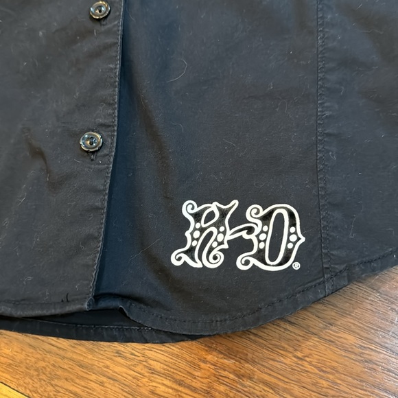 Harley Davidson black vest Size M - Picture 2 of 8